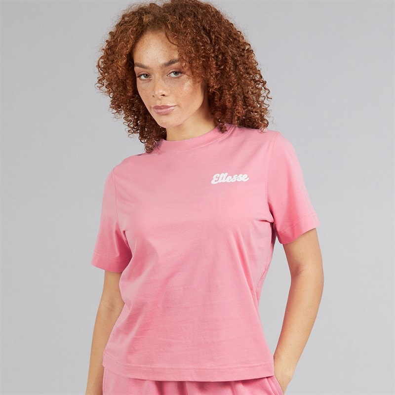 Ellesse Ivana T-shirt dla niej kolor Bright Pink – zdjęcie  2