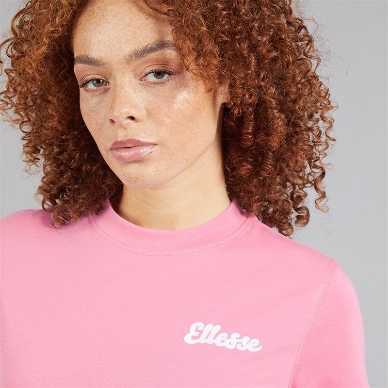 Ellesse Ivana T-shirt dla niej kolor Bright Pink – zdjęcie  5