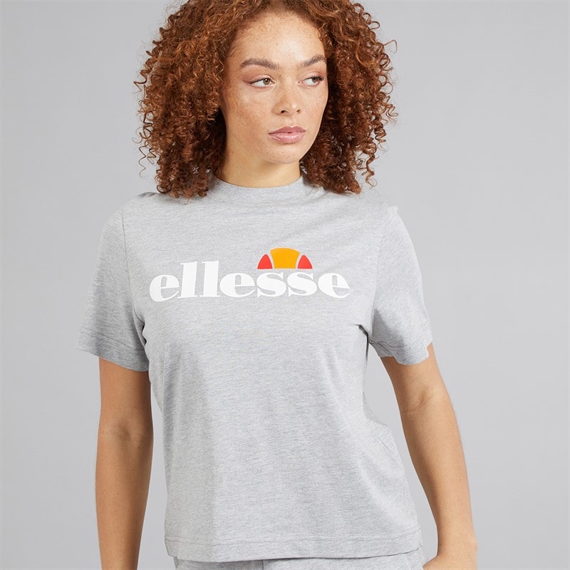 Ellesse Dames Stauf Logo T-shirt Light Grey Marl