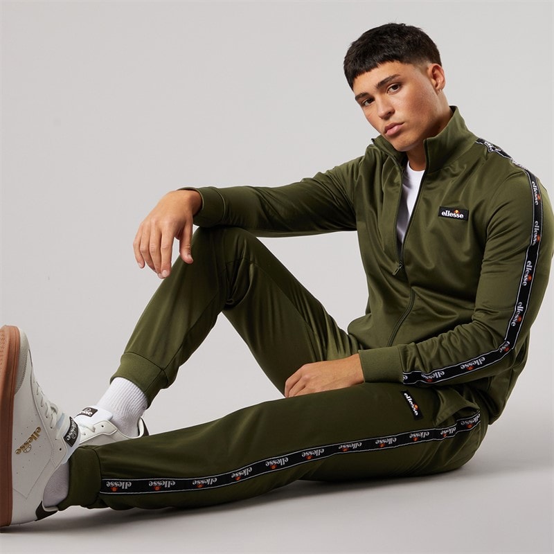 Ellesse Heren Barelo Tape Poly Trainingspak Khaki