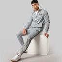 Ellesse Ensemble de Survêtement Barelo à bandes en polyester Homme Gris