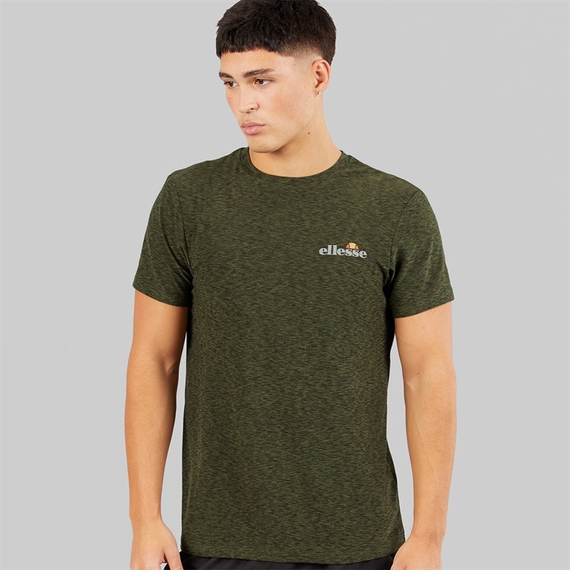 Ellesse Heren Dundalk Hardloop Top Khaki Marl