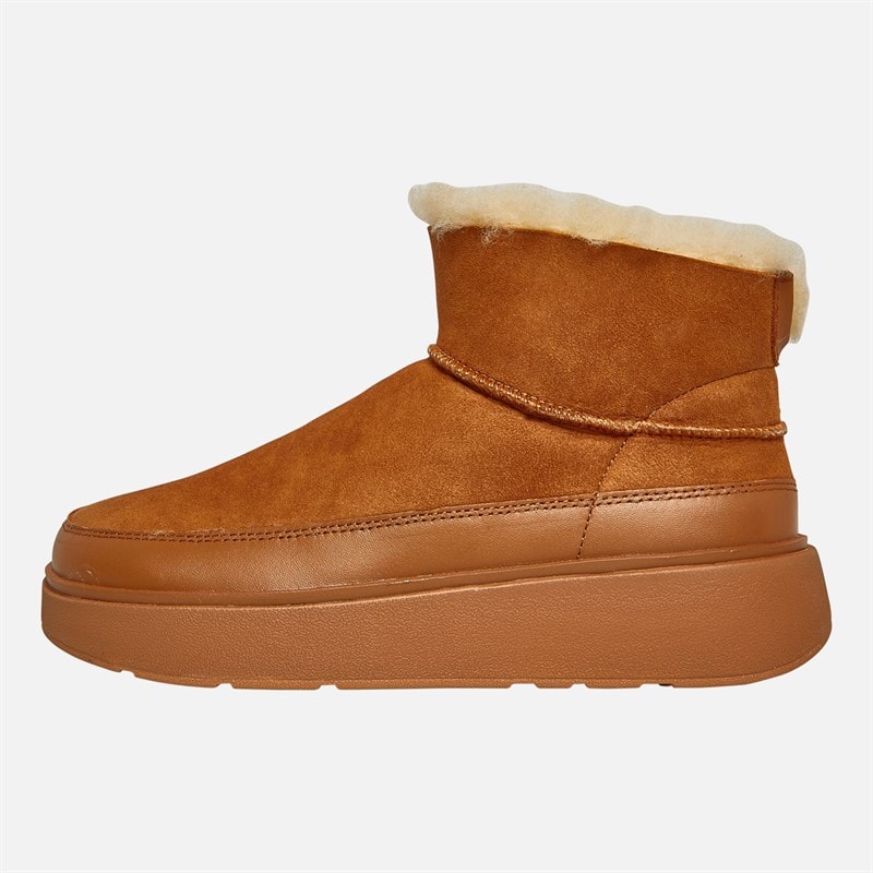 FitFlop Damen Gen-FF Ultra-Mini Doppelseitige Lammfell Stiefel Wüstenbraun - Bild 1