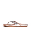 FitFlop Dames Gracie Leren Slippers Zilver