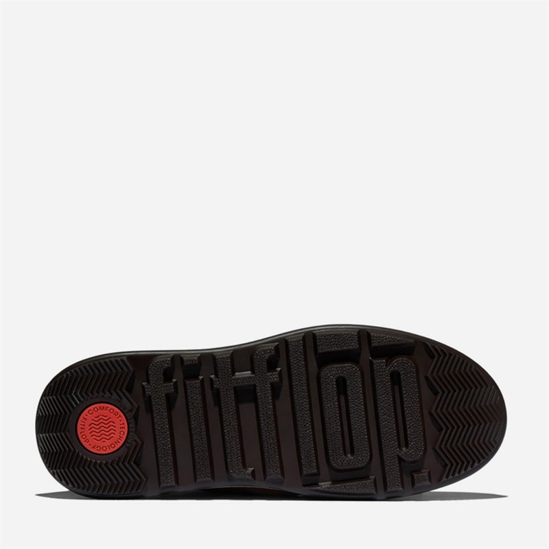 FitFlop F-Mode biofleece siatkowe botki na flatformie dla niej kolor ciemnoszary – zdjęcie  2