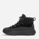 FitFlop F-Mode sznurowane botki z pluszowym kołnierzem dla niej kolor All Black