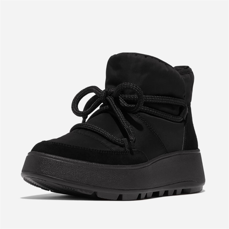 FitFlop Damen F-Mode Wasserabweisende Plateaustiefeletten Schwarz - Bild 1