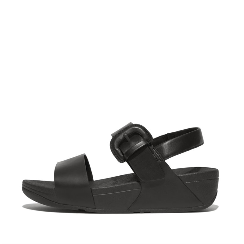 FitFlop Lulu skórzane sandały z paskiem z tyłu dla niej kolor Black