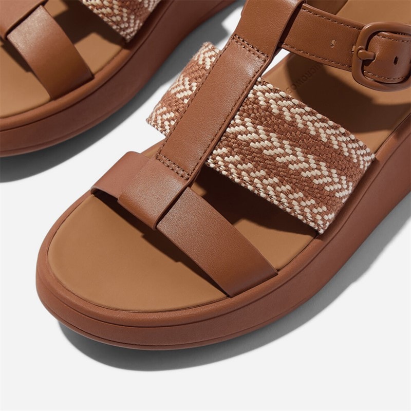 FitFlop Sandales de pêcheur F-Mode Femme Deep Tan/Paris Beige - Image 4