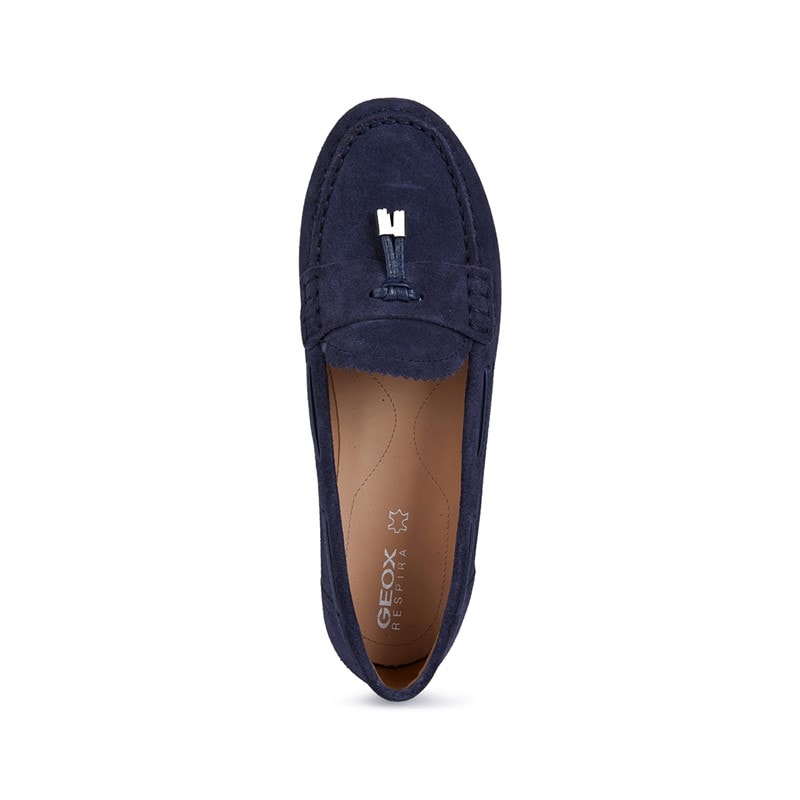 GEOX Dames Vega Moc Tassel Loafers Navy - Afbeelding 4