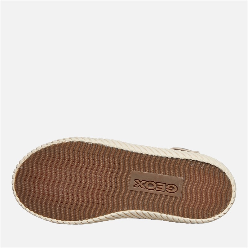 GEOX Fille Mirroless Zip Hi Top Baskets Dark Beige - Image 2