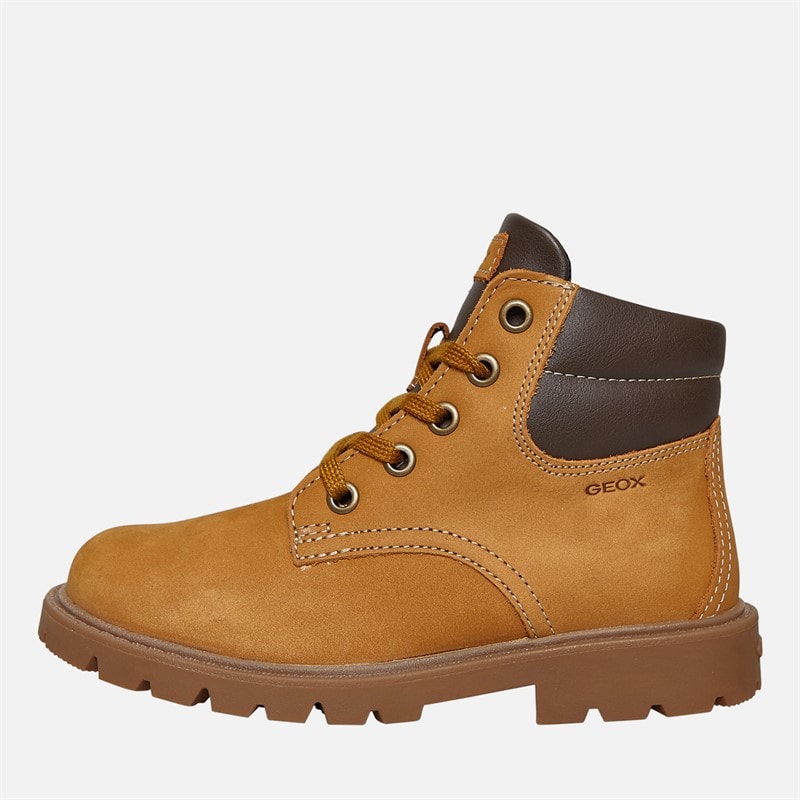GEOX Jongens Shaylax Ritslaarsjes Geel/Bruin