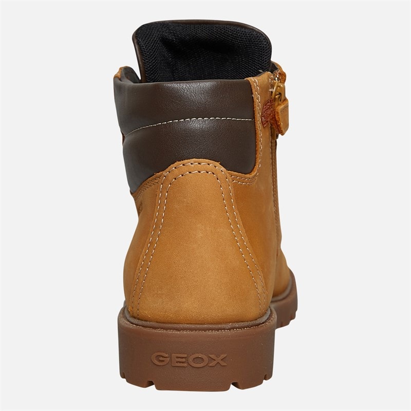 GEOX Junior Junge Shaylax Innen Reißverschluss Stiefel Gelb/Braun - Bild 3
