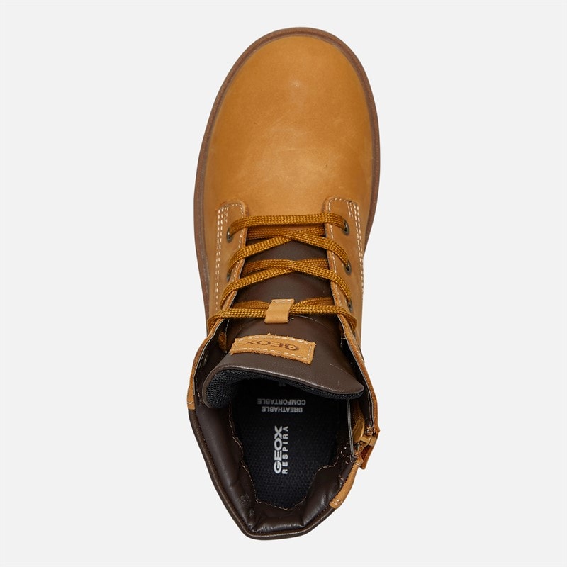 GEOX Junior Junge Shaylax Innen Reißverschluss Stiefel Gelb/Braun - Bild 4