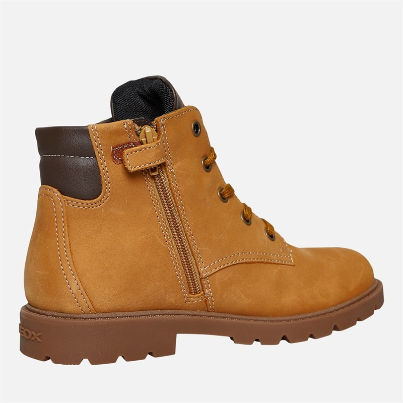 GEOX Junior Junge Shaylax Innen Reißverschluss Stiefel Gelb/Braun - Bild 5