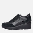 GEOX Baskets compensées Ilde Femme à fermeture éclair Noir