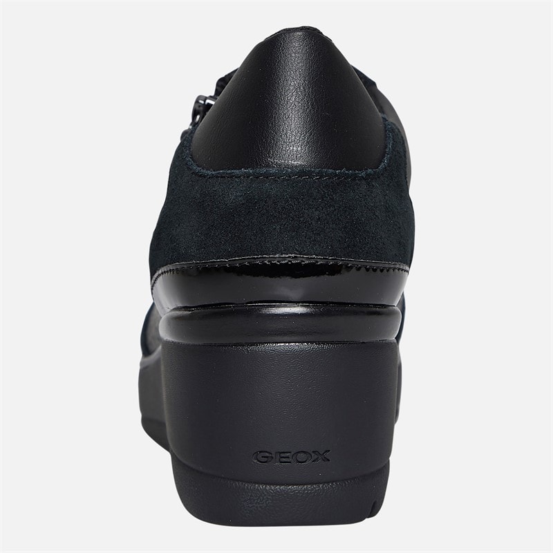 GEOX Baskets compensées Ilde Femme à fermeture éclair Noir - Image 3
