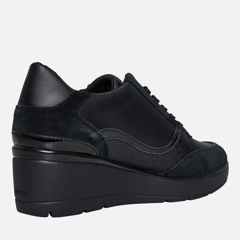 GEOX Baskets compensées Ilde Femme à fermeture éclair Noir - Image 5