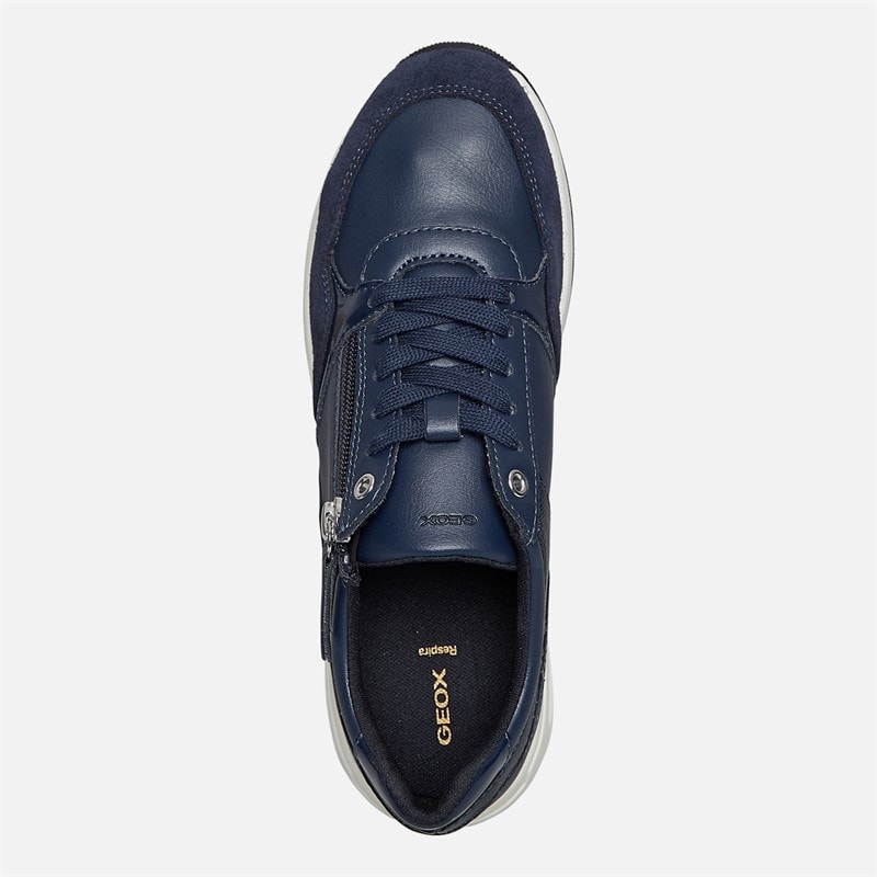 GEOX Dames Bulmya Rits Sneakers Navy - Afbeelding 4