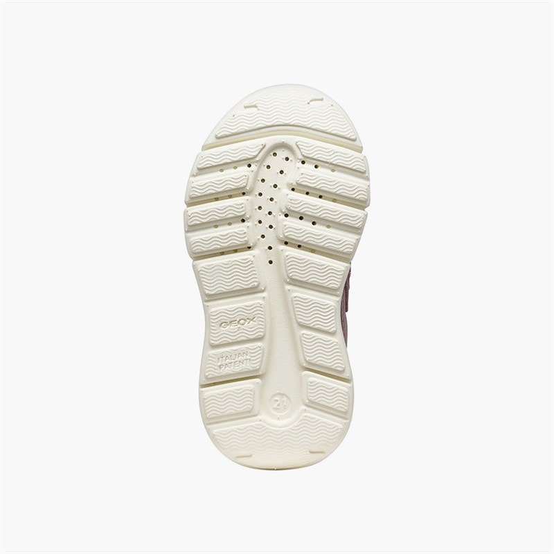 GEOX Baby Meisjes Flextyper Klittenband Sneakers Donkerroze/Zilver - Afbeelding 2
