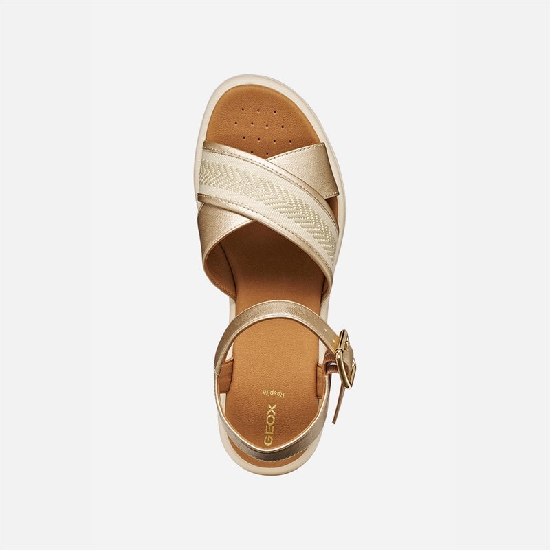GEOX Damen Melciona Sandalen Hellgold/Papyrus Lt Gold/Papyrus - Bild 4