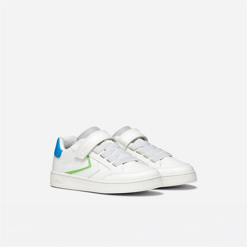 GEOX Jongens Eclyper Sneakers Wit/Lichtgroen Wit/Lt Green - Afbeelding 2