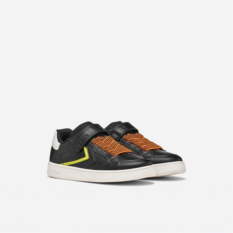 GEOX Eclyper sneakersy dla chłopca kolor Czarny/Pomarańczowy – zdjęcie  2