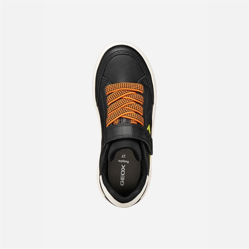 GEOX Eclyper sneakersy dla chłopca kolor Czarny/Pomarańczowy – zdjęcie  4