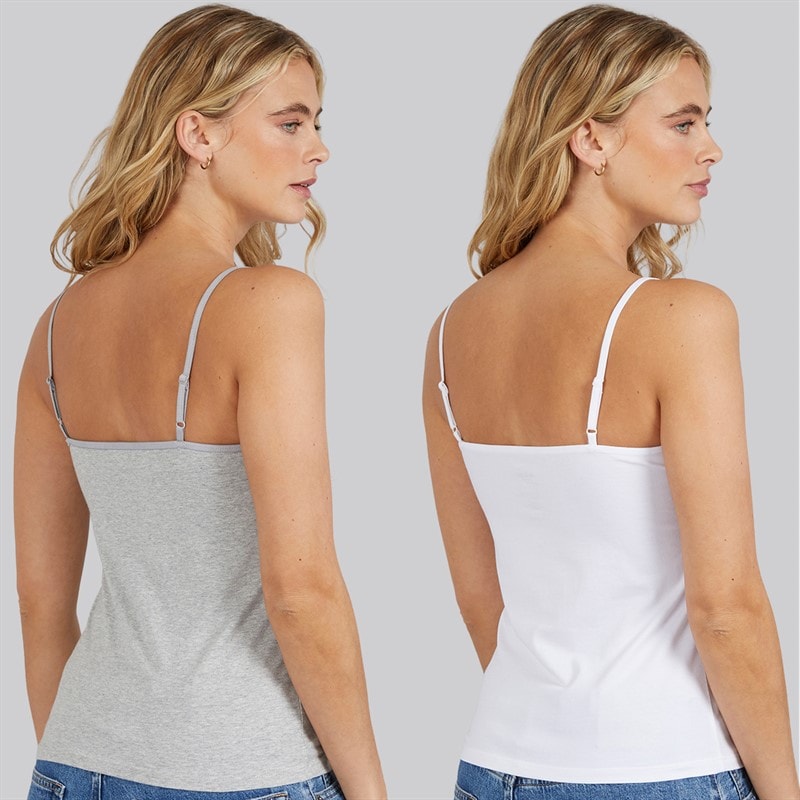 G-STAR Dames Set van 2 Hemden Bright White/Light Grey Marl - Afbeelding 2