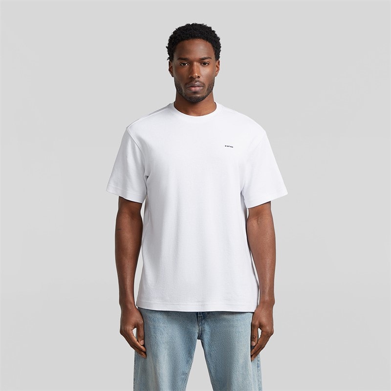 G-STAR Heren Borst Logo T-shirt Wit