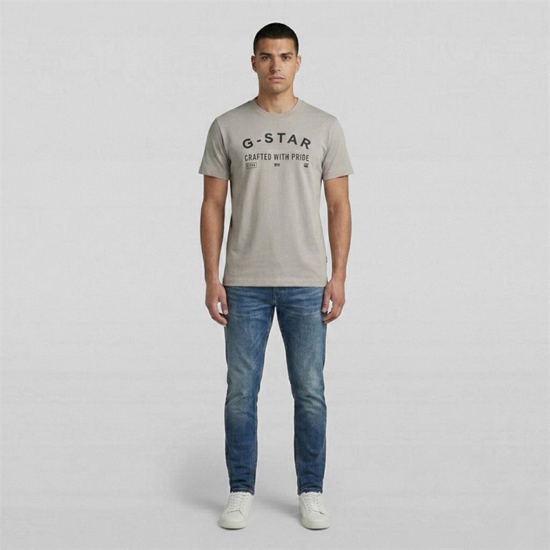 G-STAR Herren Brust Logo T Shirt Grau - Bild 3