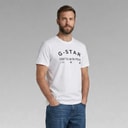 G-STAR Herren Brust Logo T Shirt Weiß