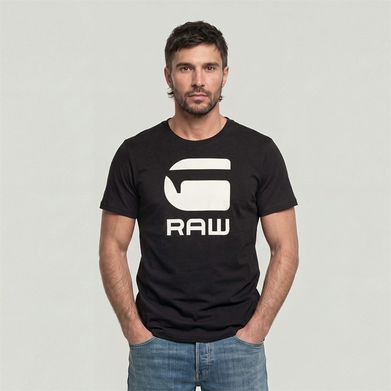 G-STAR T-shirt Homme Logo Coupe Ajustée Noir