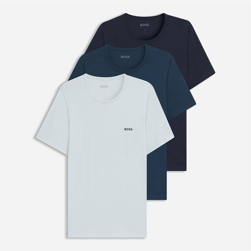 Hugo Boss BOSS Heren Drie Pack T-shirts Blauw/Blauw/Blauw - Afbeelding 1