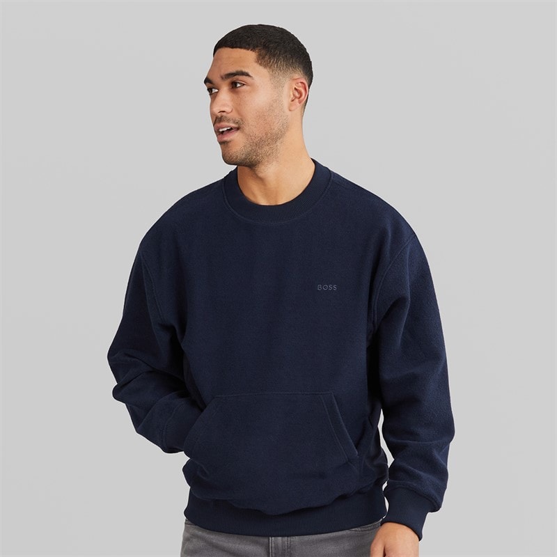 Hugo Boss Heren We Winterbrush Sweatshirt Dark Blue