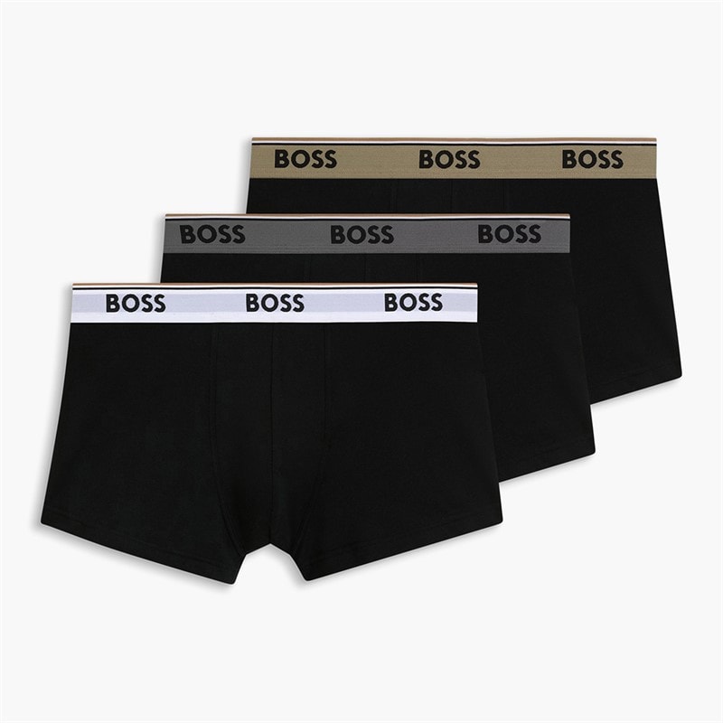 Hugo Boss Heren Power Drie Pack Slips Zwart