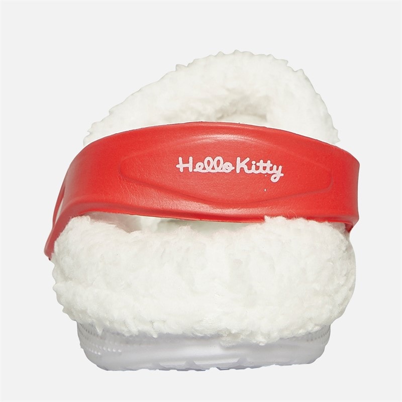 Hello Kitty Baby Meisjes Gevoerde Klompen Wit / Rood - Afbeelding 4