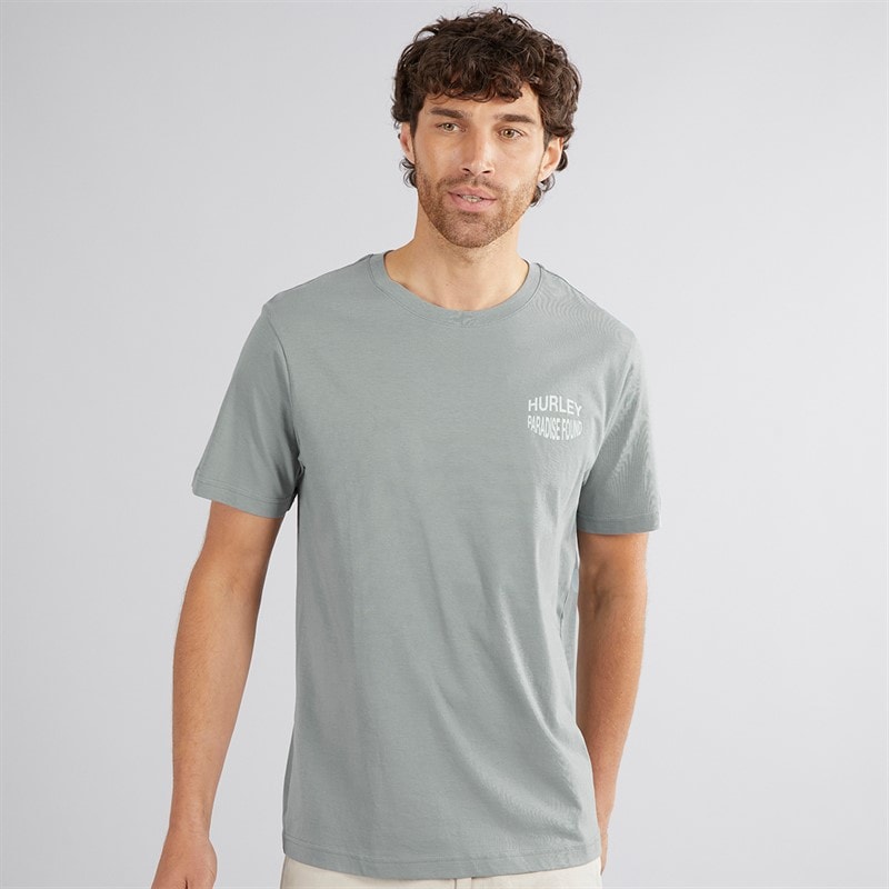 Hurley Herren Paradise Found Grafik T Shirt Grau / Blau - Bild 2