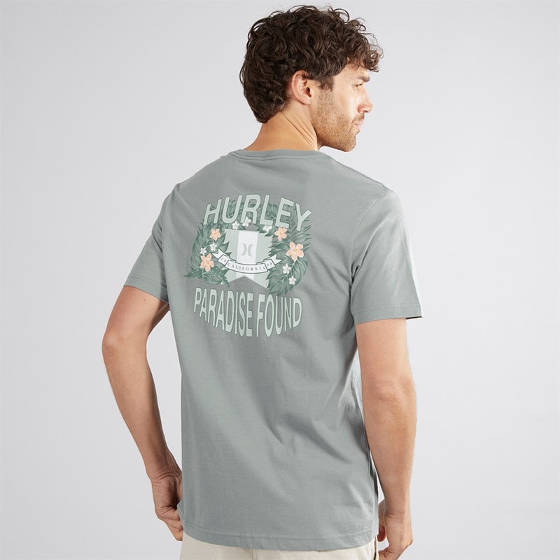 Hurley Herren Paradise Found Grafik T Shirt Grau / Blau - Bild 3