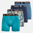 Hurley Heren vier pack boxer briefs navy/lichtblauw