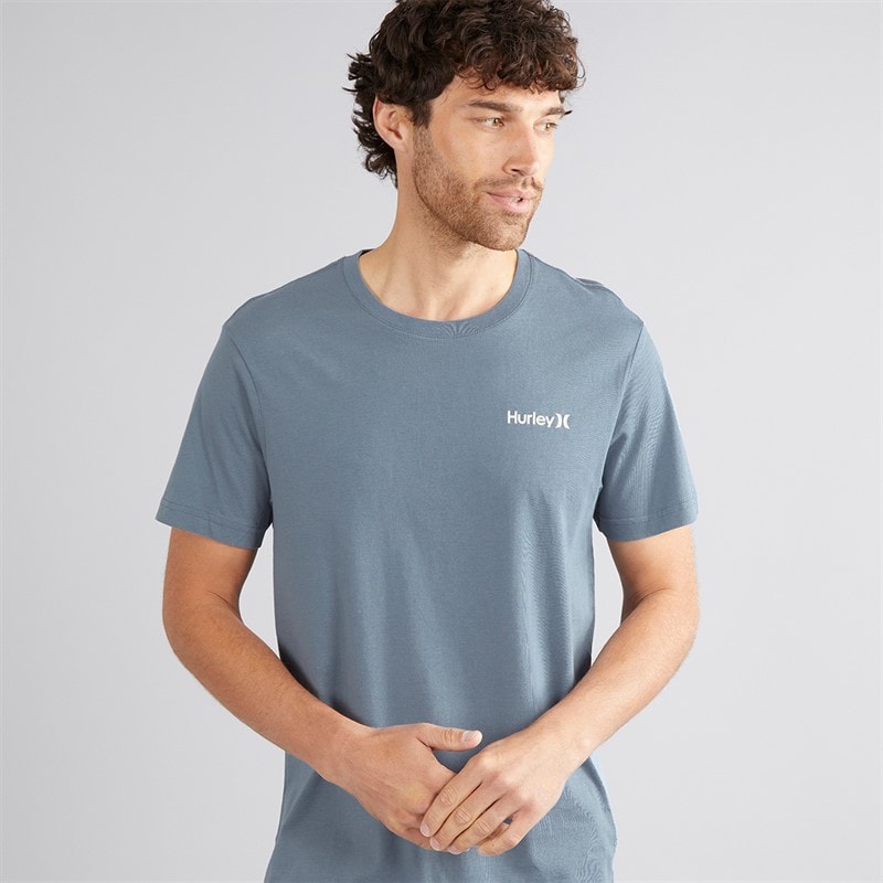 Hurley Heren O & O Graphic T-Shirt Blauw / Bruin