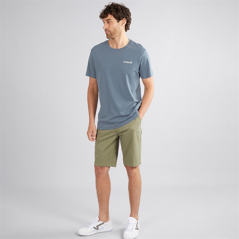 Hurley Herren O & O Grafik T-Shirt Blau / Braun - Bild 3
