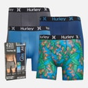 Hurley Heren Vier Pak Regrind Boxer Onderbroeken Fel Blauw