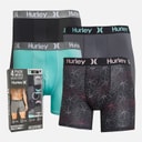 Hurley Heren vier pack gemalen boxer briefs Turquoise/Aqua