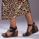 Blowfish Dames Hydra Sandalen met Sleehak Zwart
