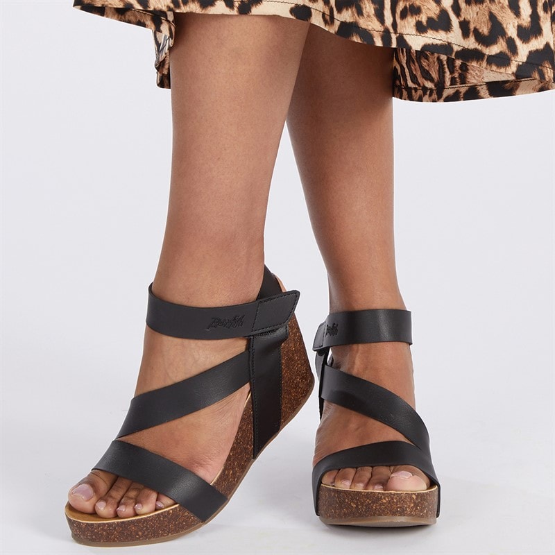 Blowfish Dames Hydra Sandalen met Sleehak Zwart - Afbeelding 5