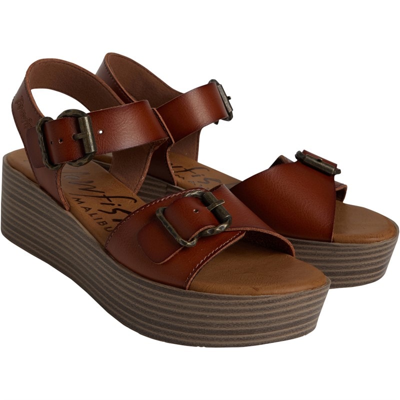 Blowfish Sandales Leeds Platform Femme Marron