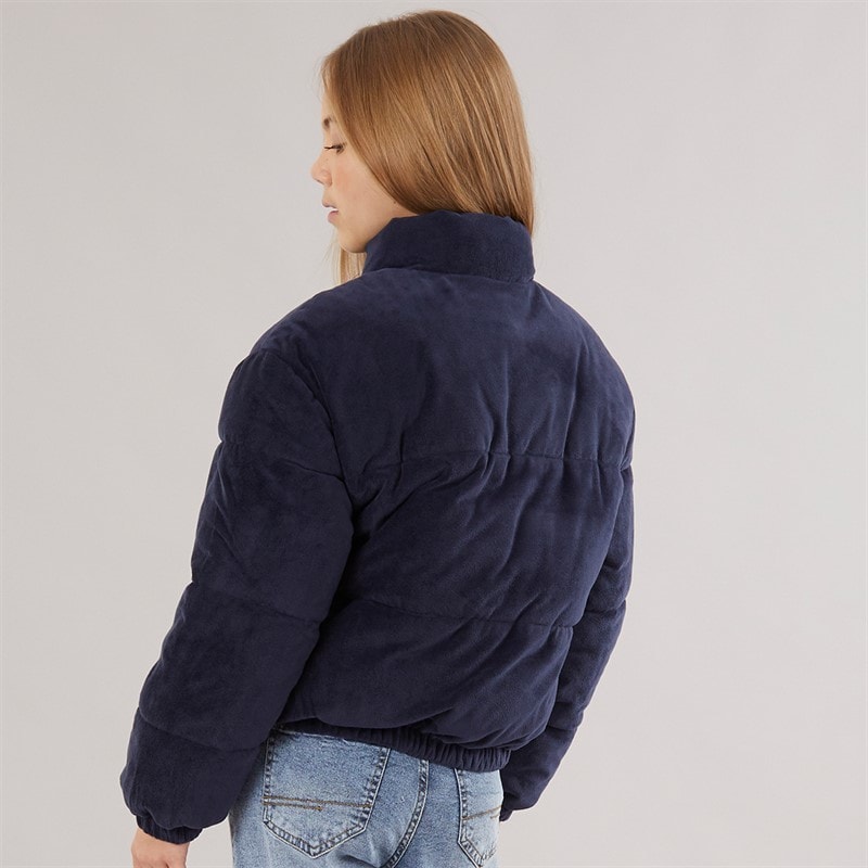 Juicy Couture Meisjes Fluwelen Pufferjas met Trechterhals Nachtelijke Hemel - Afbeelding 2