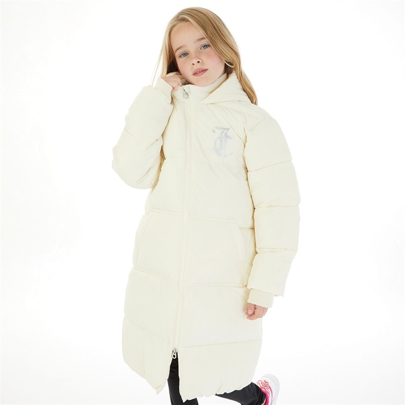 Juicy Couture Lange Pufferjas Meisjes Vanille IJs