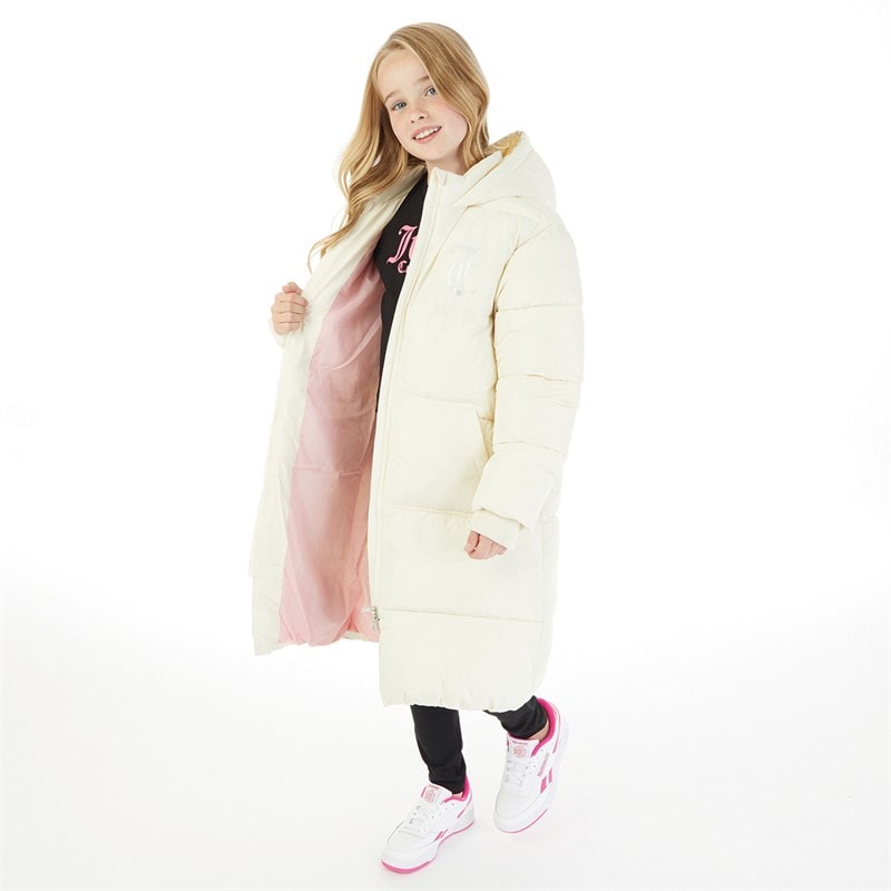 Juicy Couture Blouson long matelassé Fille Vanilla Ice - Image 3
